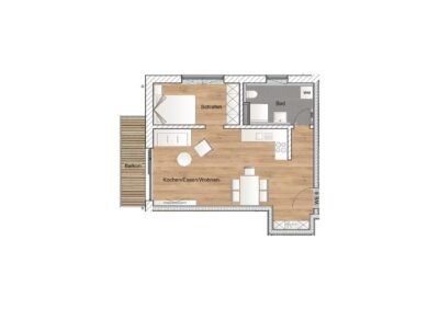 2 Zimmerwohnung mit Westbalkon - OG_WE_6 (2154)