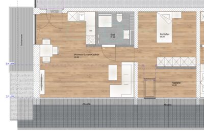 2 Zimmer DG Wohnung mit Nord-West Balkon - WE29 (2026)