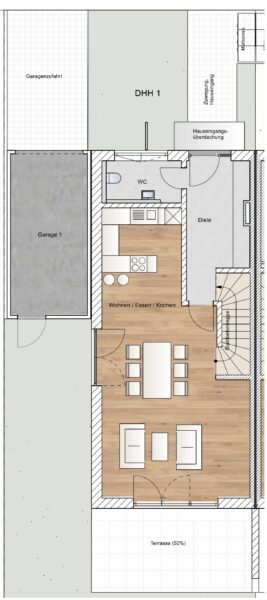Neubau Doppelhäuser in Waldperlach - Erdgeschoss DHH 1 (1747)