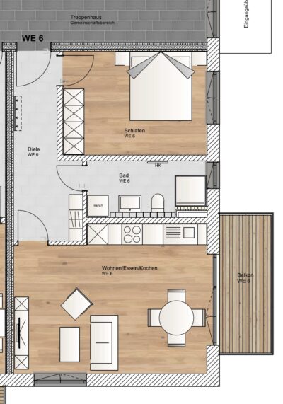 KfW40-QNG; perfekt geschnittene 2-Zimmer Wohnung - OG_WE6_Ruppanerstraße (2669)