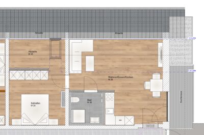 2 Zimmer DG Wohnung mit Süd-Ost Balkon - WE26 (1990)