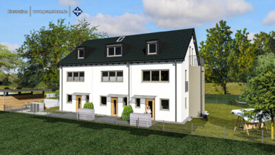 Baubeginn erfolgt – Neubau – Reihenmittelhaus - Außenansicht (2280)