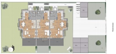 Baubeginn erfolgt – Neubau – Reihenmittelhaus - Erdgeschoss mit Aussenanlagen (2272)