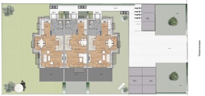 Baubeginn erfolgt – Neubau – Reihenmittelhaus - Erdgeschoss mit Aussenanlagen (2284)