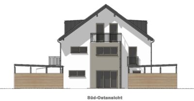 Baubeginn erfolgt – Neubau – Reihenmittelhaus - Südostansicht (2275)
