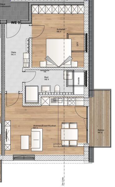KfW40-QNG; 2-Zimmer Dachgeschosswohnung - DG_WE9_Ruppanerstraße (2687)