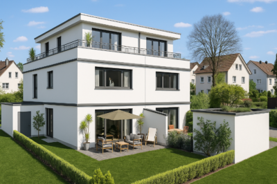 Neubau Doppelhäuser in Waldperlach - Ansicht Haus 1 (1755)