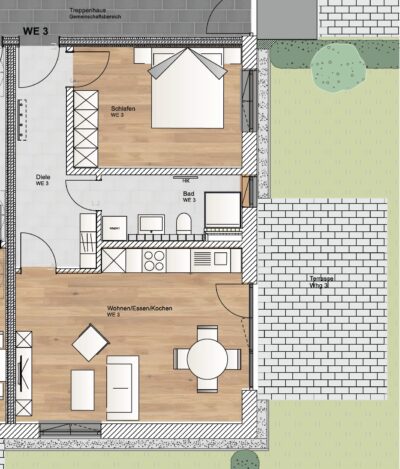 KfW40-QNG; 2-Zimmer Erdgeschosswohnung - 2025_06_17_EG_WE3_Ruppanerstraße (2651)