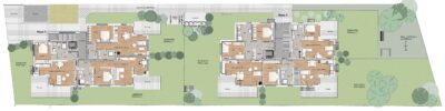 2 Zimmer Dachgeschosswohnung mit Dachterrasse - Erdgeschoss Haus 1 + 2 mit Aussenanlagen (2415)