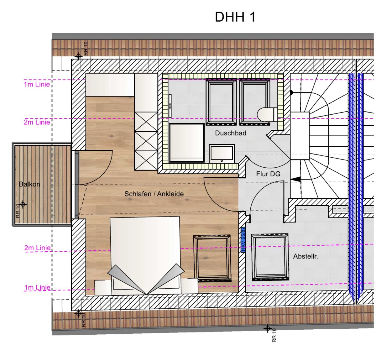 Dachgeschoss Haus 1