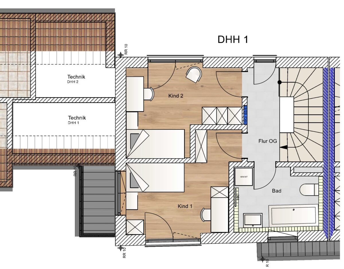 Obergeschoss Haus 1
