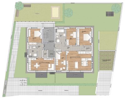 4 Zimmer Erdgeschosswohnung mit 177 m² Gartenfläche - Erdgeschoss mit Aussenanlagen (2317)