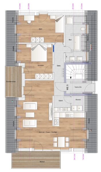 Domblick – Wunderschöne Dachgeschosswohnung - Whg 5 DG (2386)